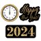 Big Dot of Happiness New Year's Eve - Gold - DIY Shaped 2024 New Years Eve Party Cut-Outs - 24 Count
